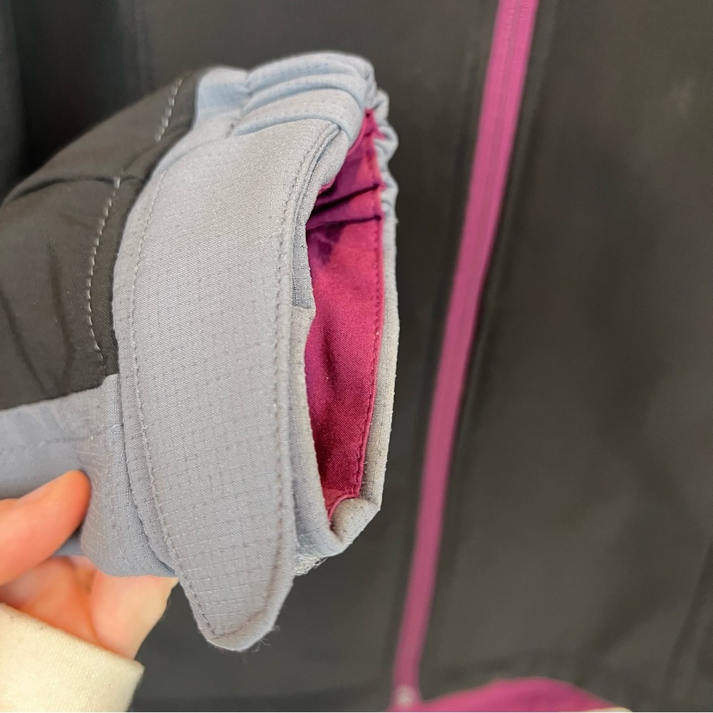 Black Diamond Double Diamond Hooded Jacket Ski Snow Fleece Lined Womens M - Picture 9 of 9